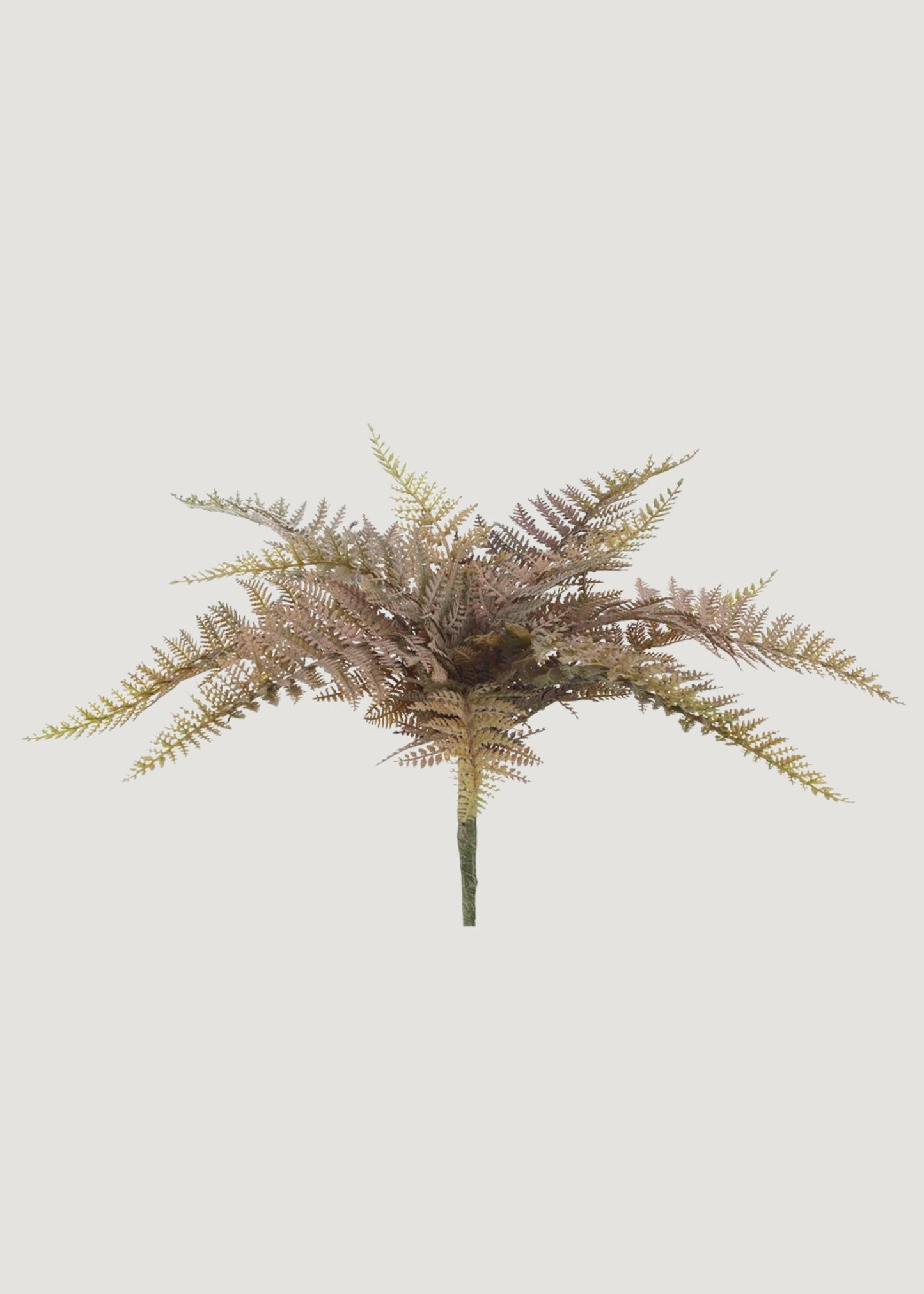 Fake Fern Leaf Bush in Autumn Mauve Green - 16"