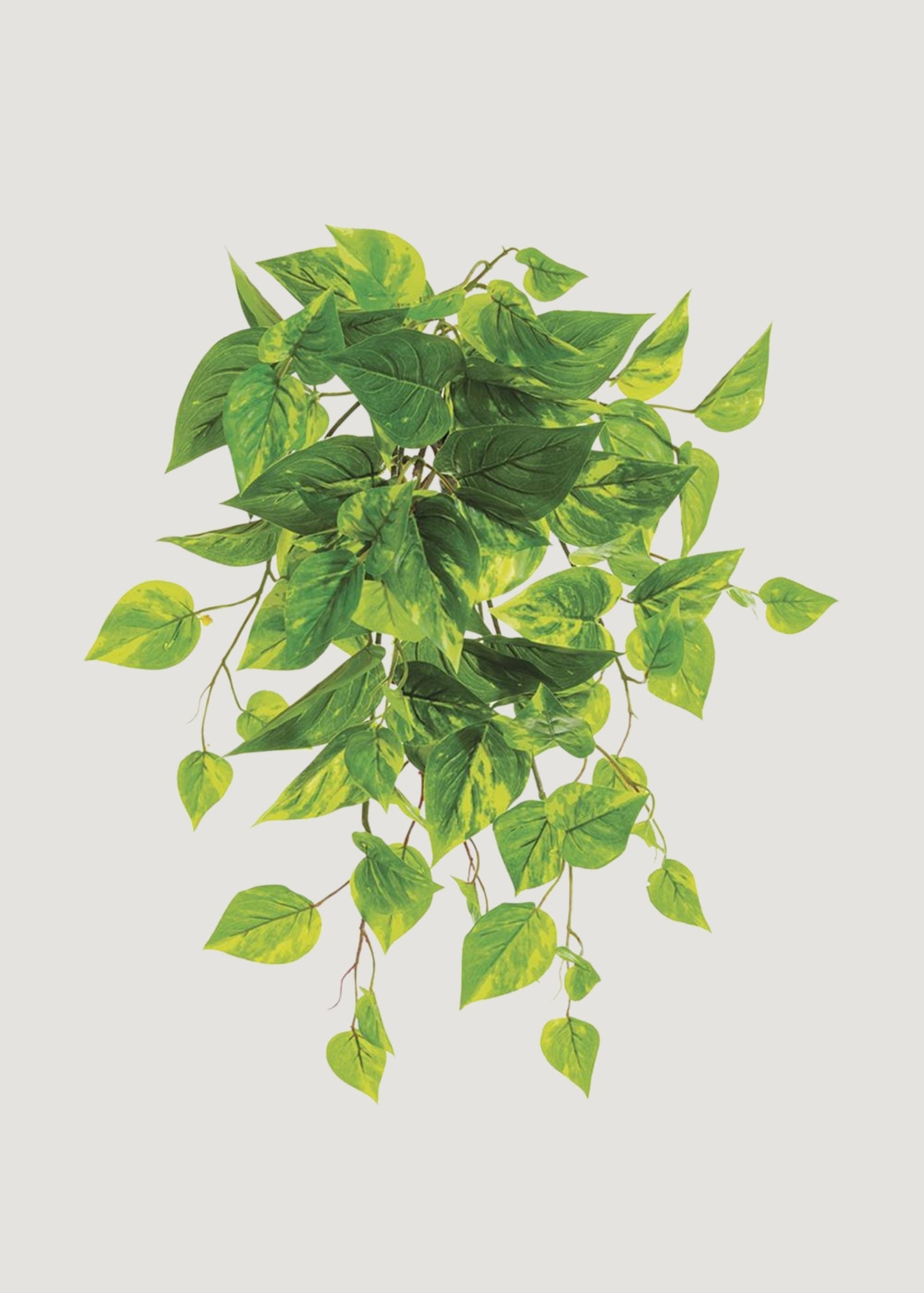 UV Treated Fake Indoor/Outdoor Pothos Plant Hanging Bush - 19"