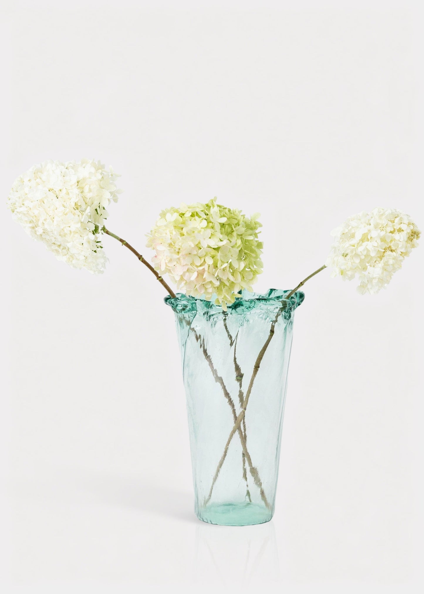 Tall Recycled Glass Vase in Green - 13.75"