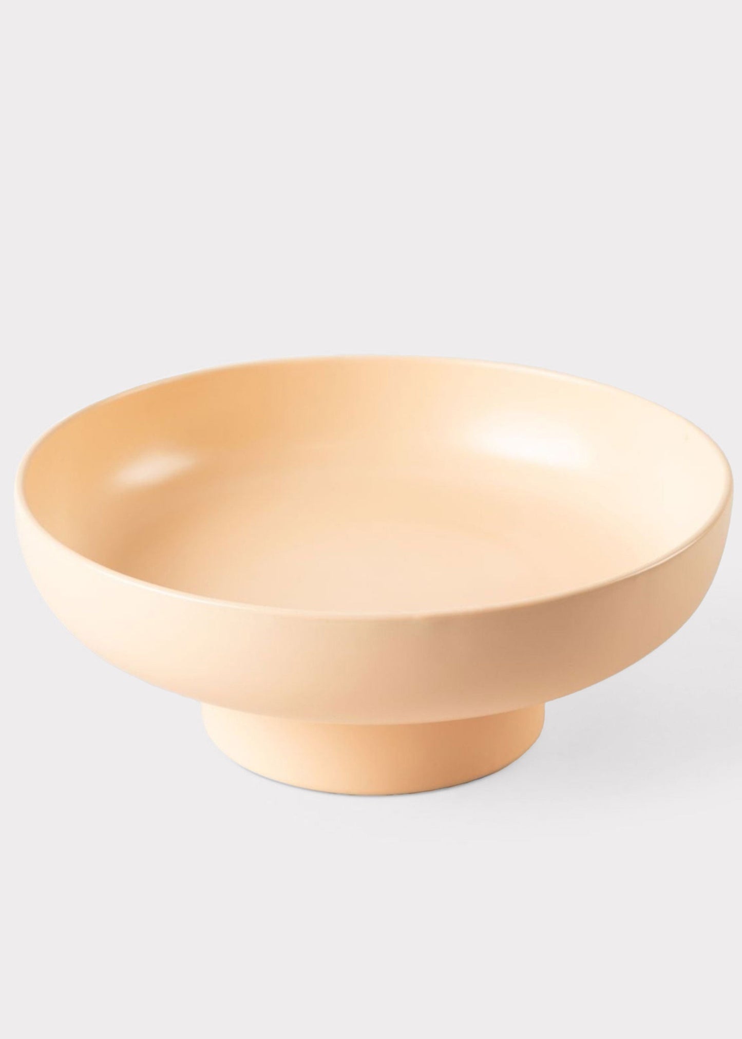 Large Cream Peach Compote - 14" Wide