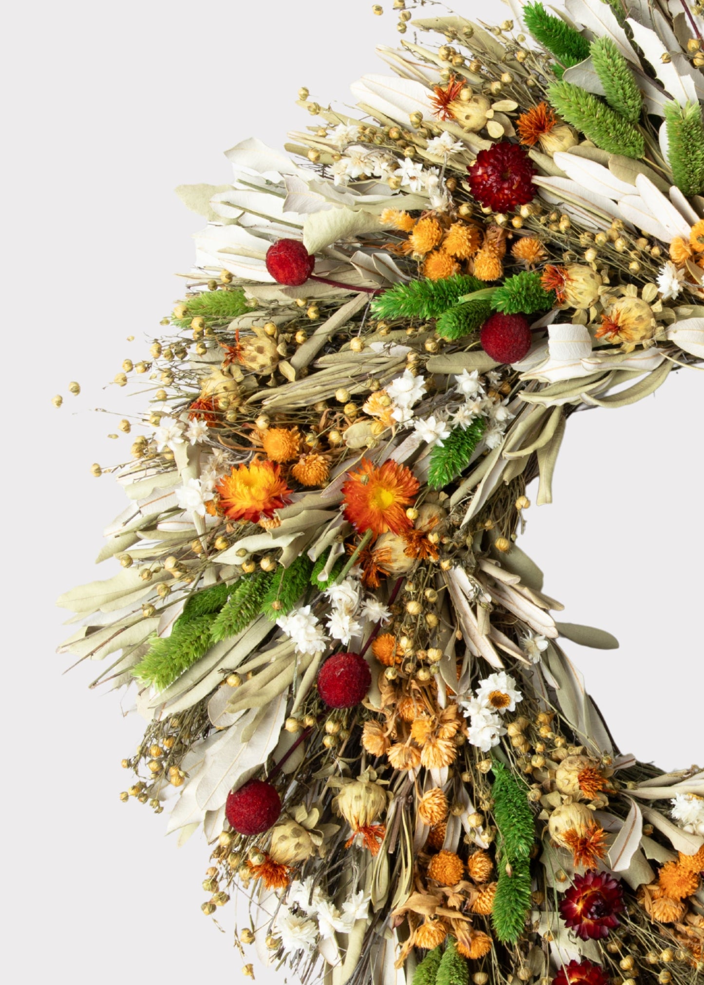 Bohemian Sunset Wreath Dried Flower Wreath - 22"