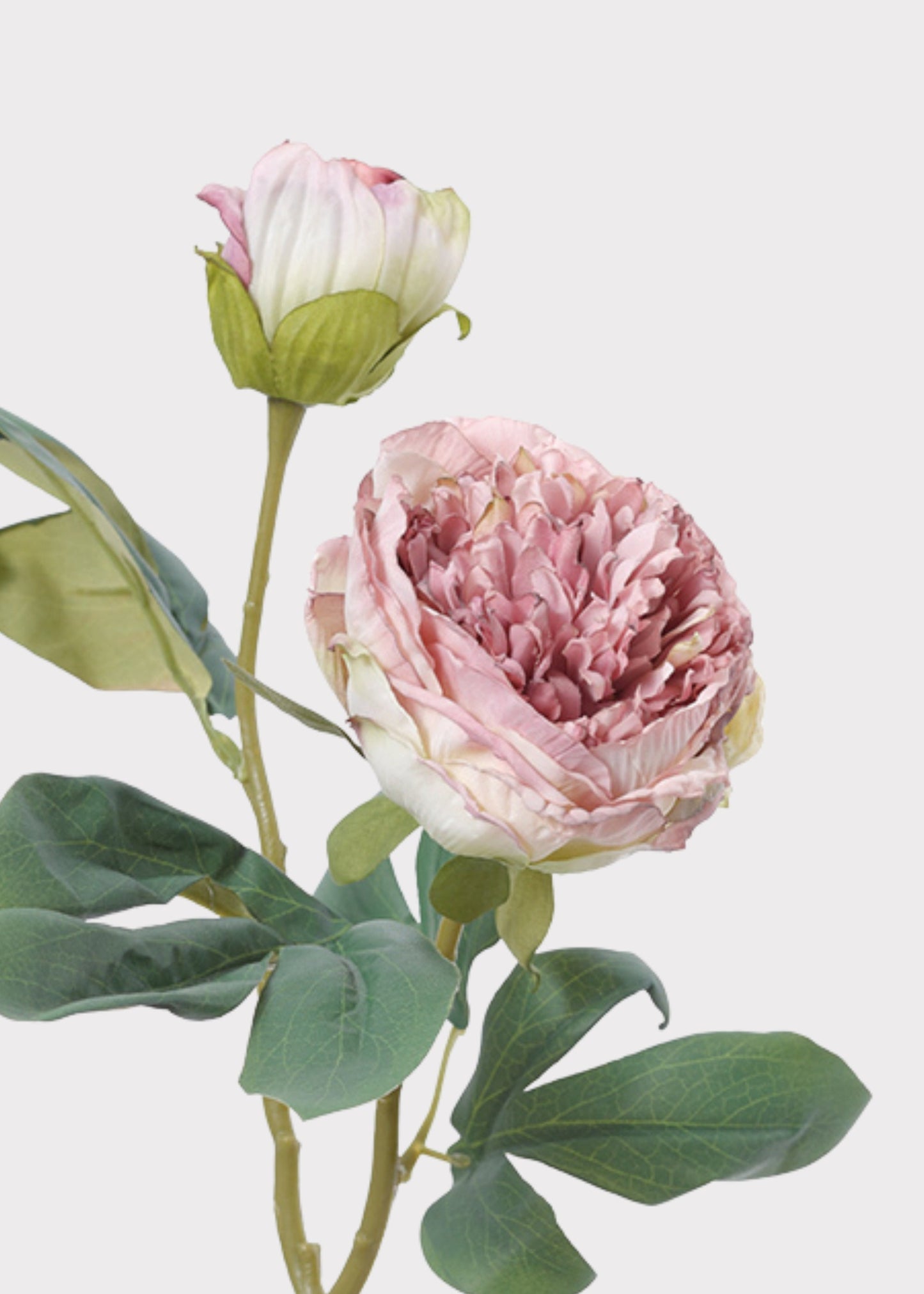 Lavender Pink Artificial Petite Peony Flower - 19"