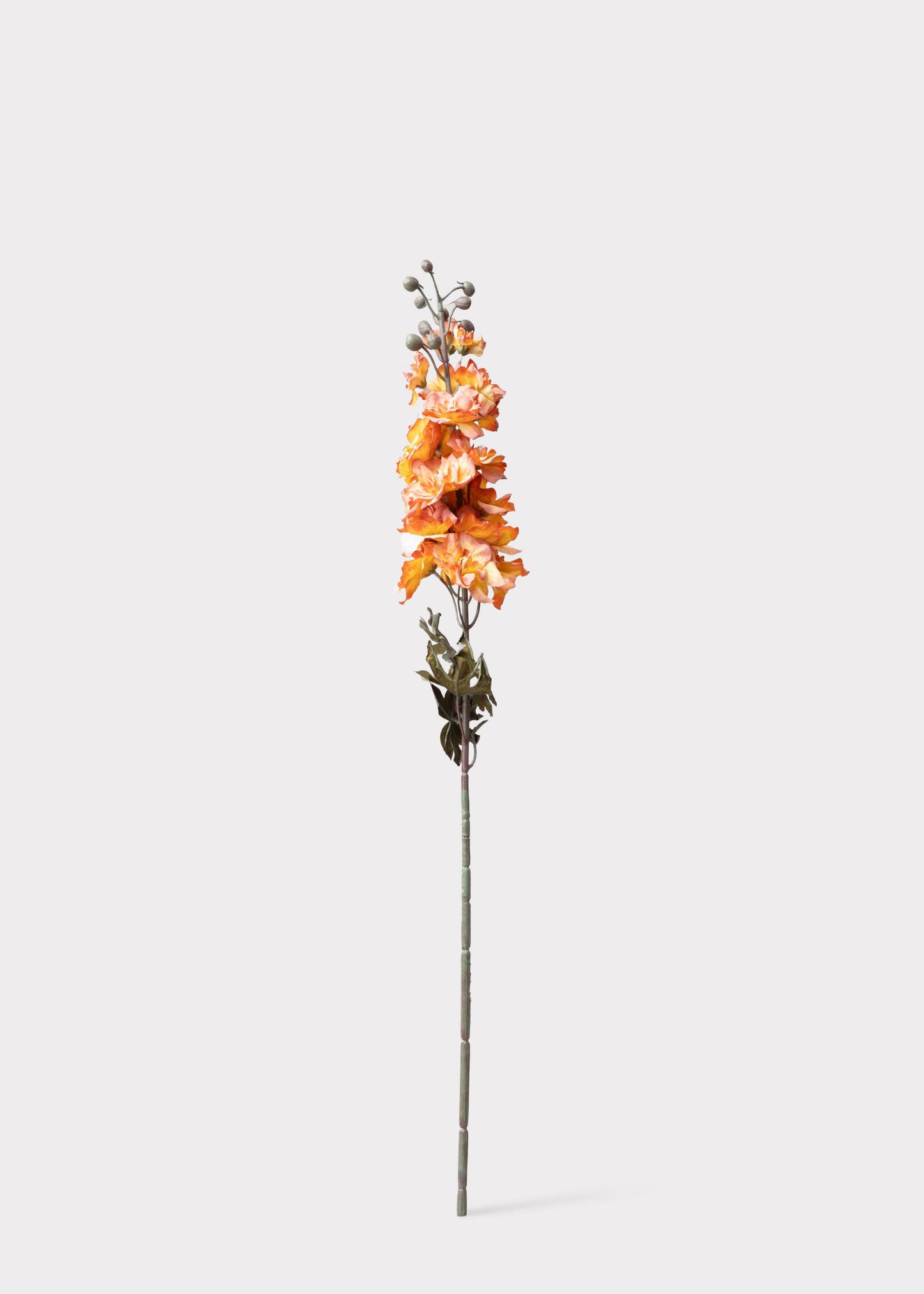 Dried Look Artificial Larkspur Flower in Orange and Pink - 31.5"