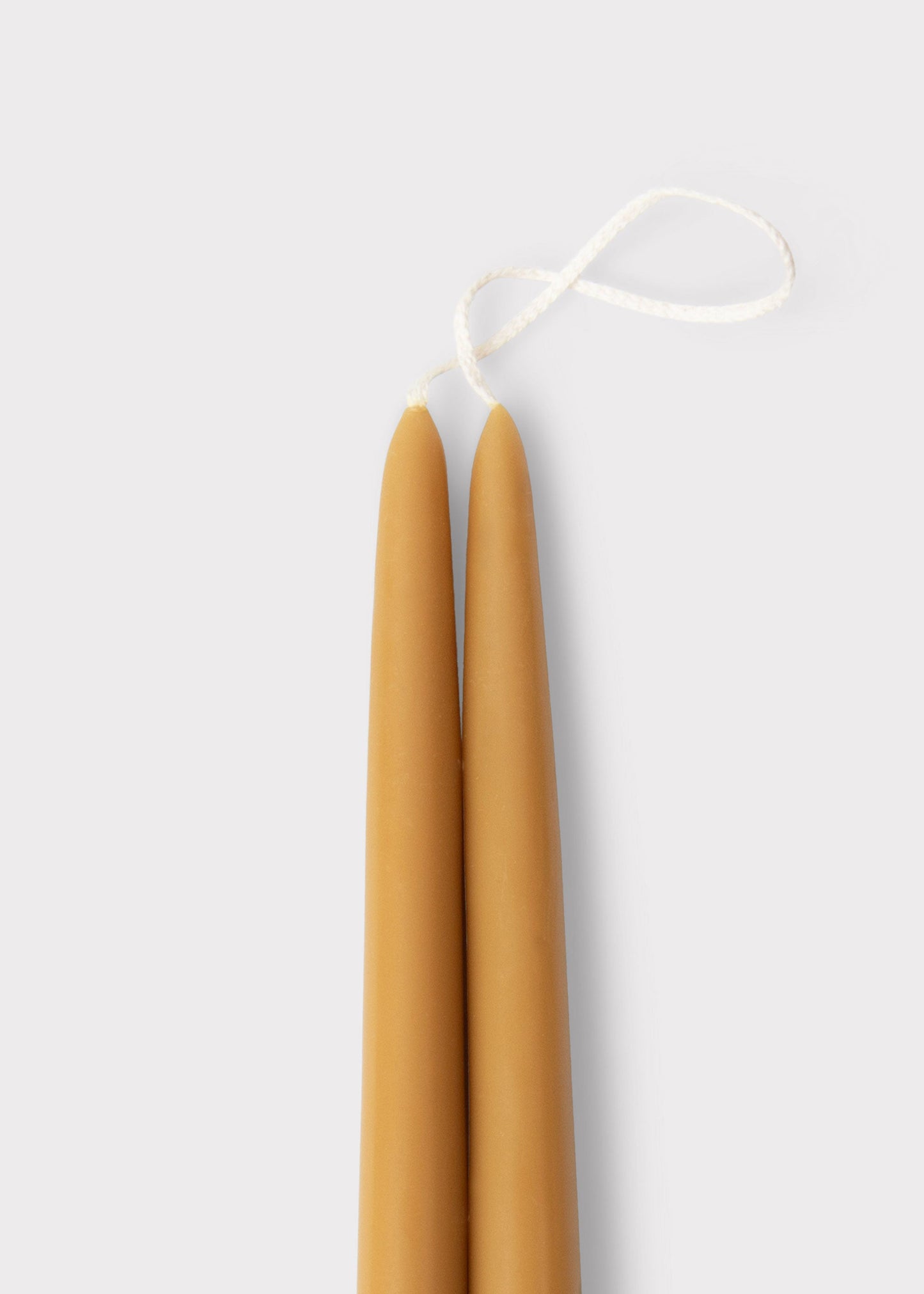 Set of 2 Dipped Taper Candles in Caramel Hue - 18"
