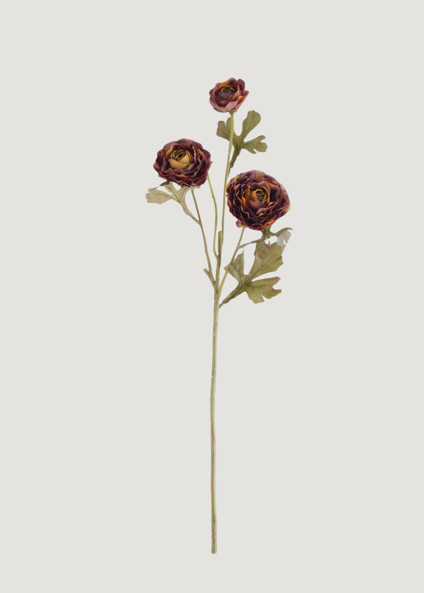 Plum and Orange Artificial Ranunculus Fall Flowers - 20.5"