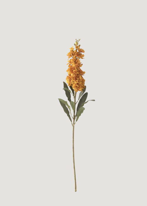 Artificial Stock Flower in Golden Yellow - 31.5"