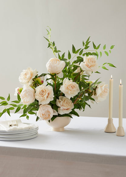 Beige Real Touch Duchess Rose Fake Flower - 20"