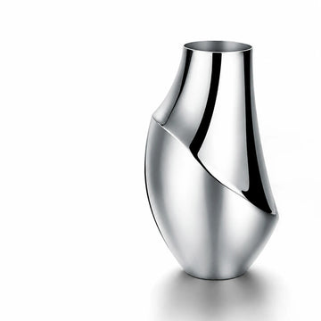 GOIFVORO™ Sculptural Stainless Steel Vase – Modern Polished Metal Flower Vase