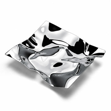 GOIFVORO™ Luxury Pleated Stainless Steel Fruit Bowl – Sculptural Decorative Serving Tray