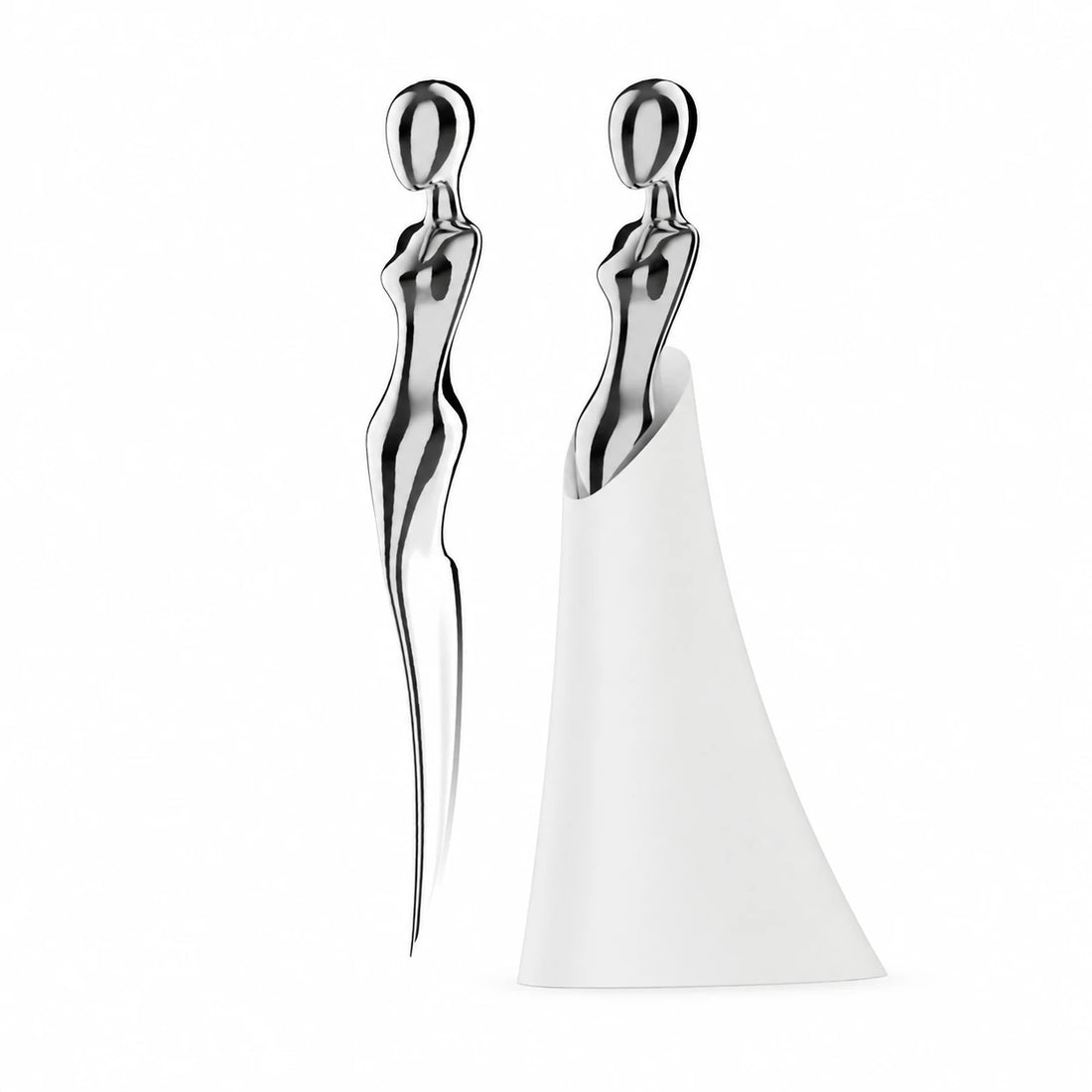 GOIFVORO Stainless Steel Moon Goddess Art Knife with Sculptural Holder, product image 1 of 5