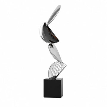 GOIFVORO™ Modern Abstract Stainless Steel Sculpture with Marble Base