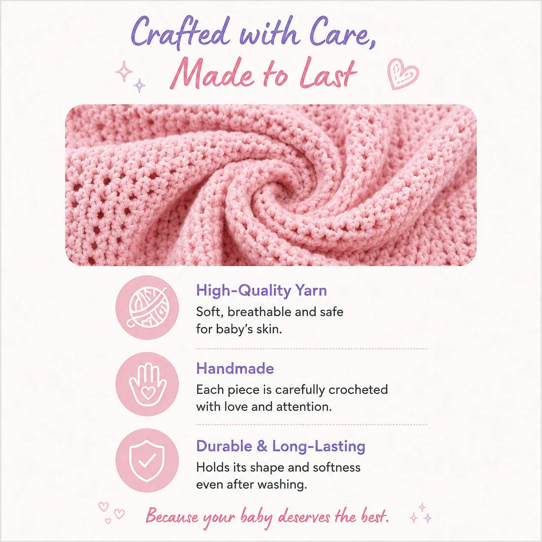 GOIFVORO Cozy Crochet Star Baby Wrap
