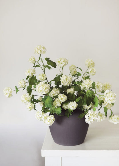 SAVE - Cream White Artificial Snowball Flowers - 24"