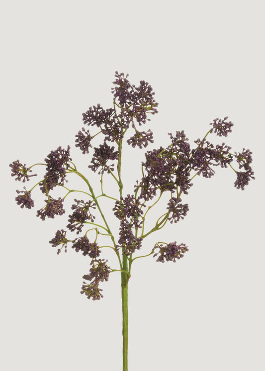 Plum Purple Artificial Sedum Succulent Spray - 16"