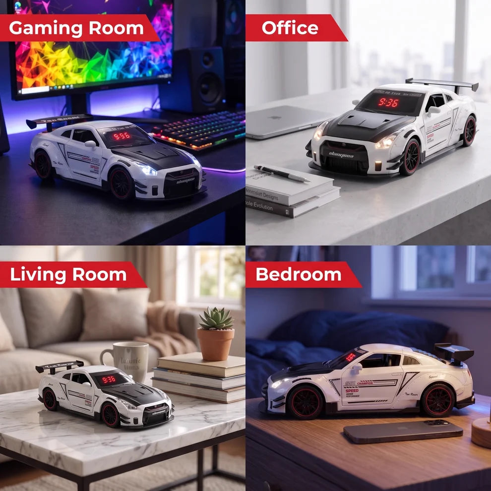 GOIFVORO GT-R Alarm Clock with Remote Control & Mist Effect