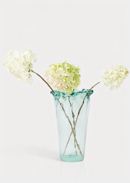 Tall Recycled Glass Vase in Green - 13.75"