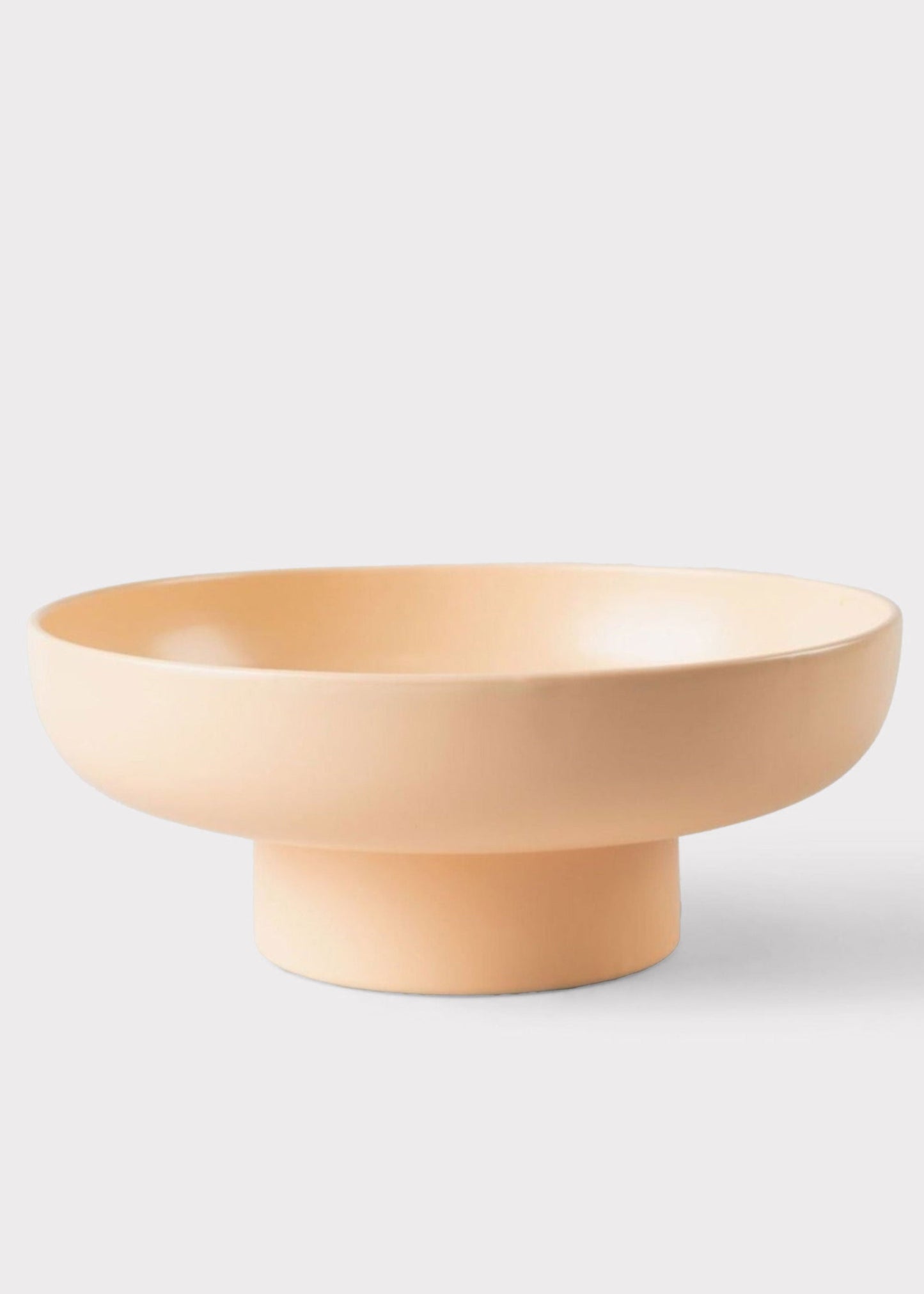 Large Cream Peach Compote - 14" Wide