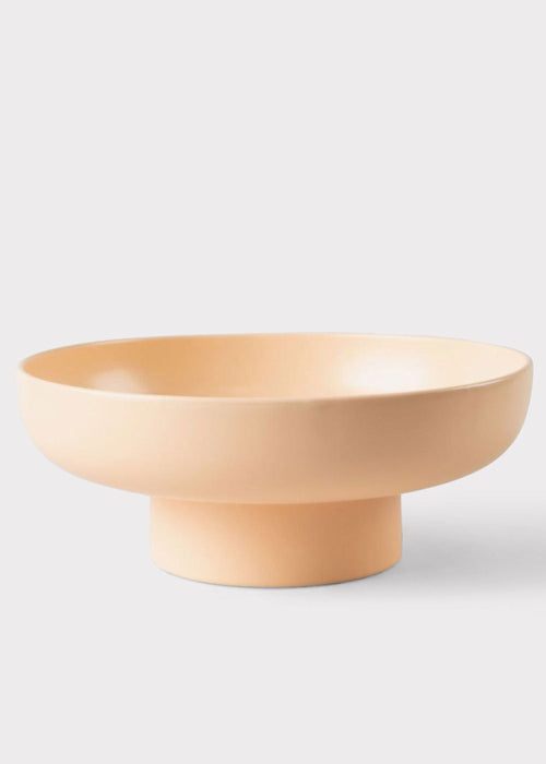 Large Cream Peach Compote - 14" Wide