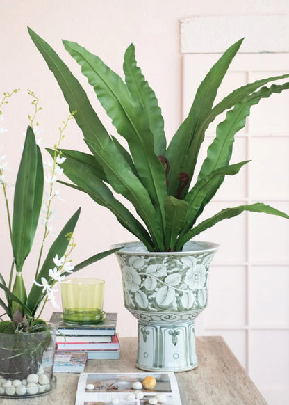 Natural Touch Fake Potted Bird Nest Fern Plant - 42.25"
