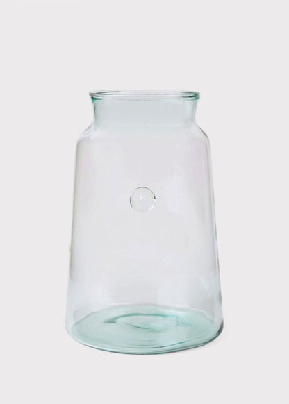 etúHOME Large French Mason Jar Vase - 14.25" Tall