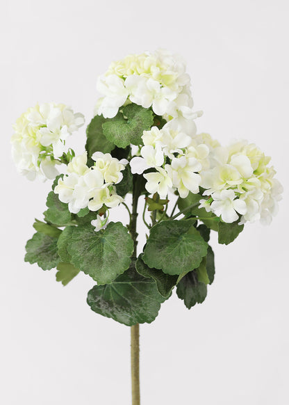 Outdoor Artificial Flowers | Water Resistant Outdoor Geranium Bush - 18"