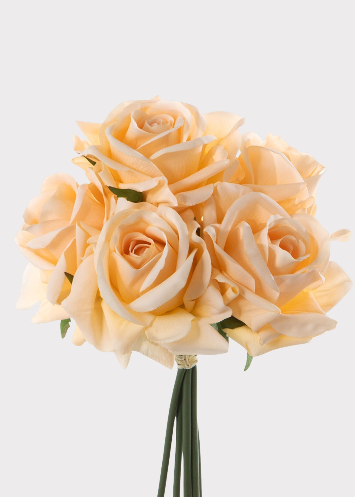 Real Touch Rose Flower Bundle in Soft Apricot - 11.75"