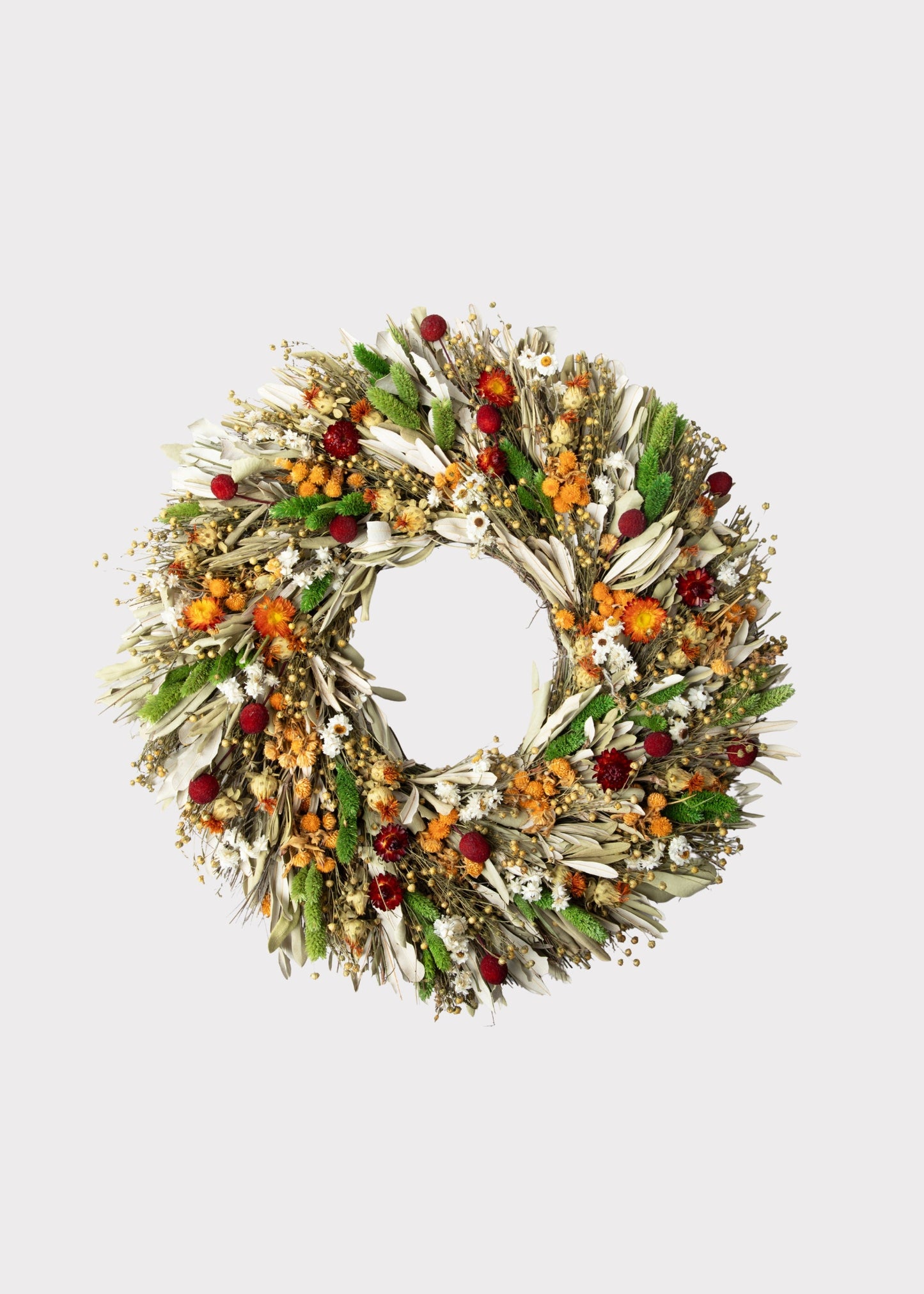 Bohemian Sunset Wreath Dried Flower Wreath - 22"