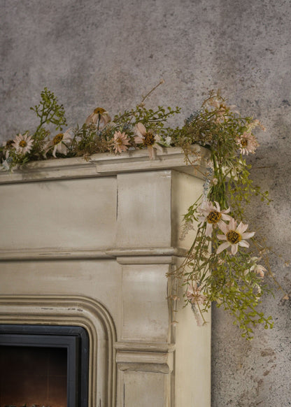 Artificial Wildflower Garland in Pale Pink - 72"