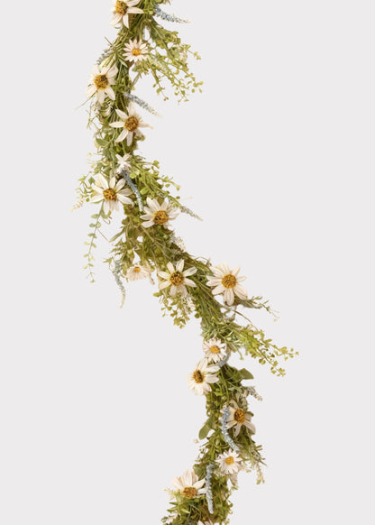 Artificial Wildflower Garland in Pale Pink - 72"