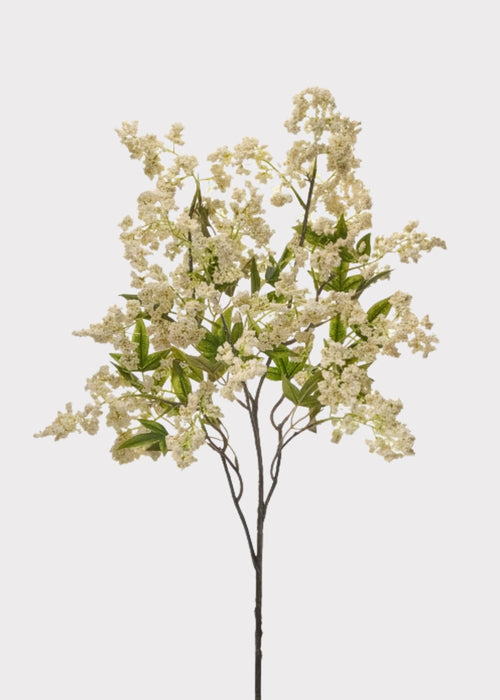 Cream Artificial Wild Plum Berry Branch - 43"