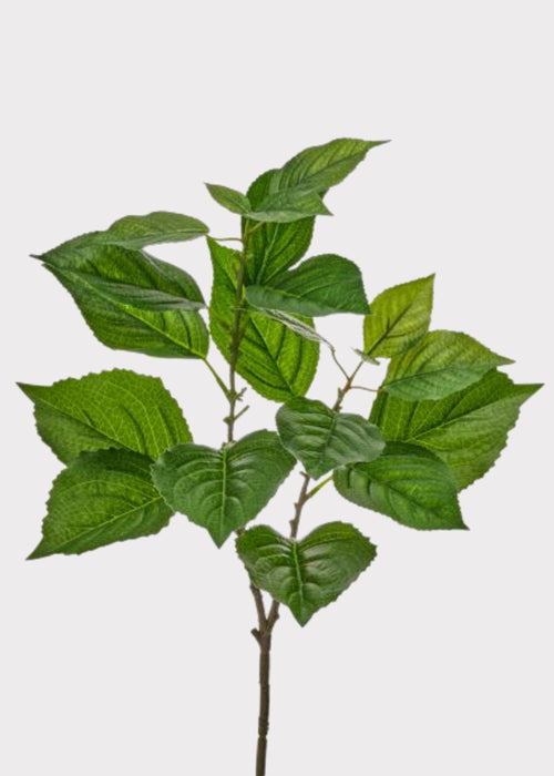 Green Fake Real Touch Hydrangea Leaf Spray - 26"