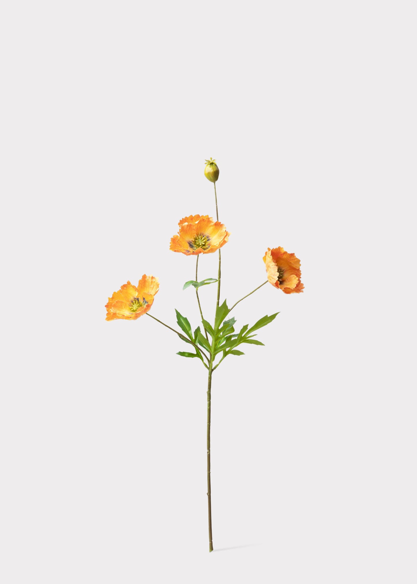Artificial Poppy Flowers in Orange - 27"