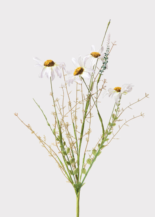 Fake Wildflower Daisy Spray in Pale Lavender - 22.5"