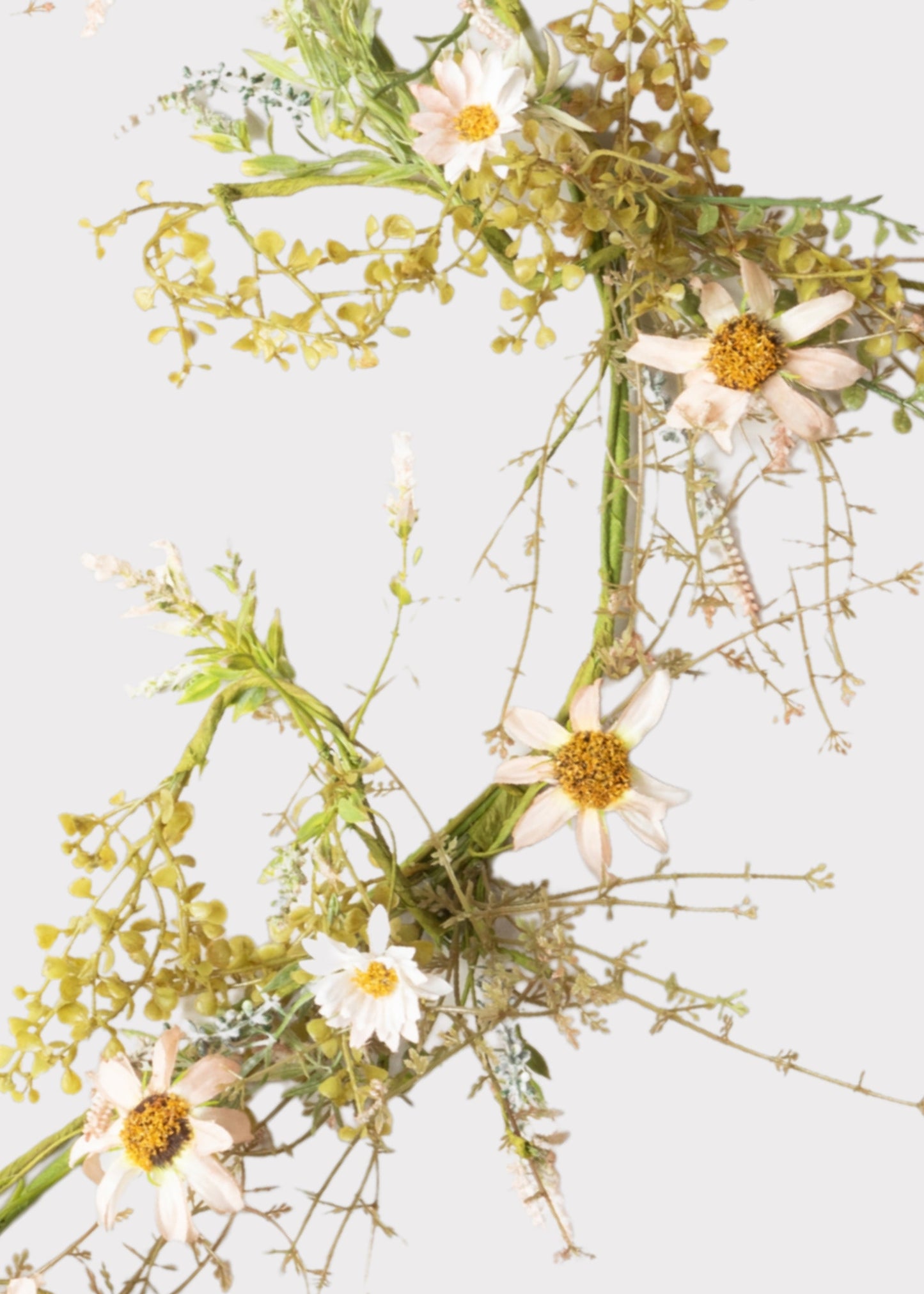 Artificial Wildflower Garland in Pale Pink - 72"