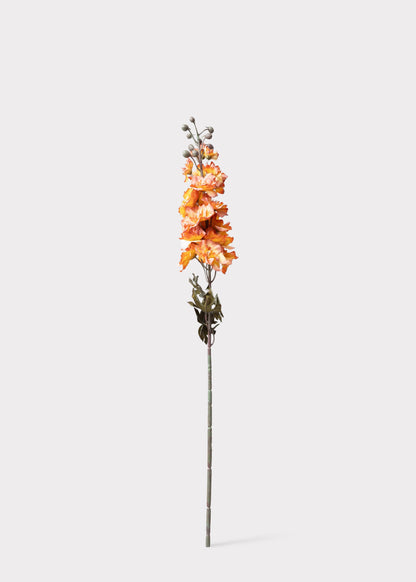 Dried Look Artificial Larkspur Flower in Orange and Pink - 31.5"