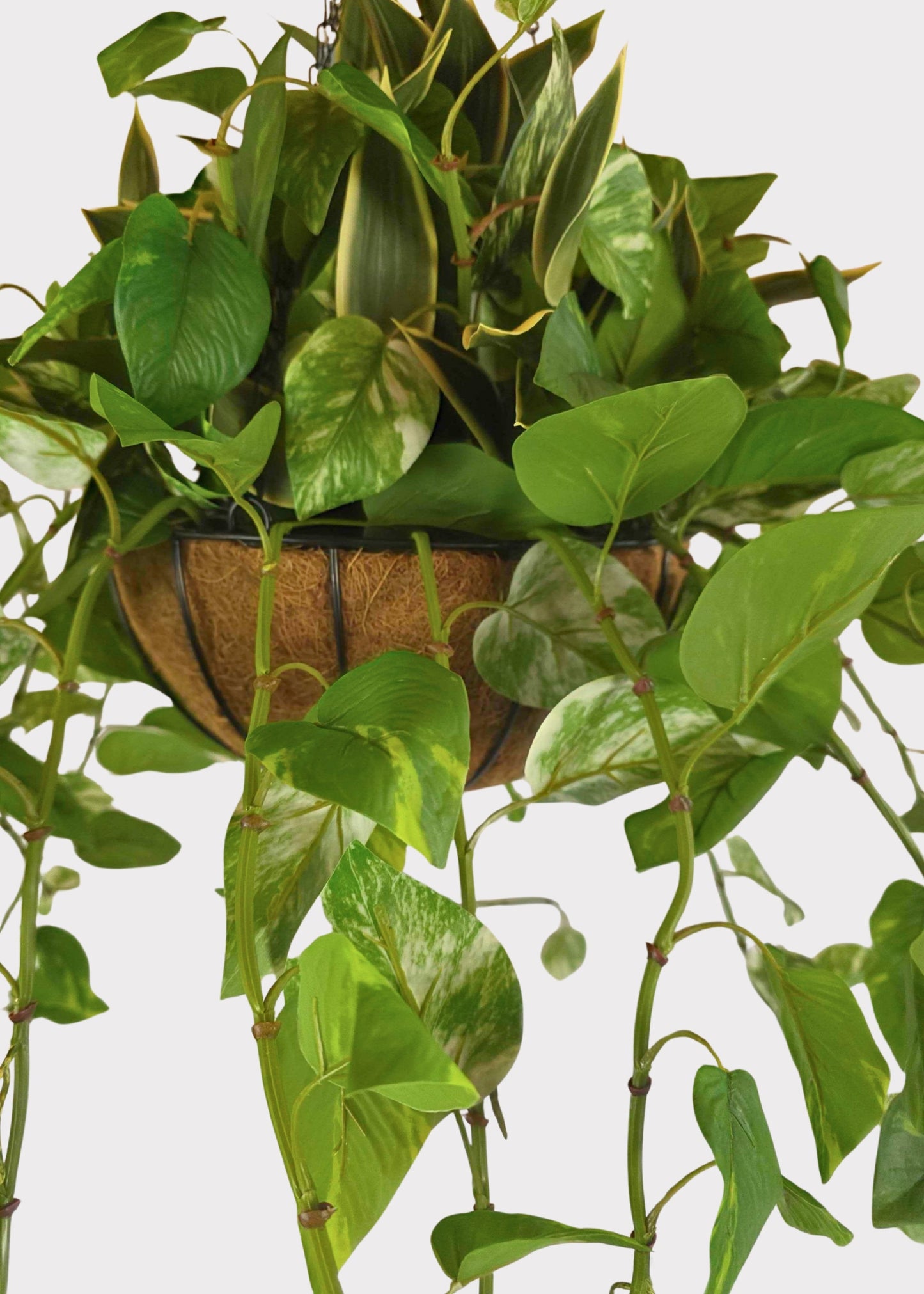 Fake UV Treated Outdoor Potted Plant in Hanging Basket - 42"