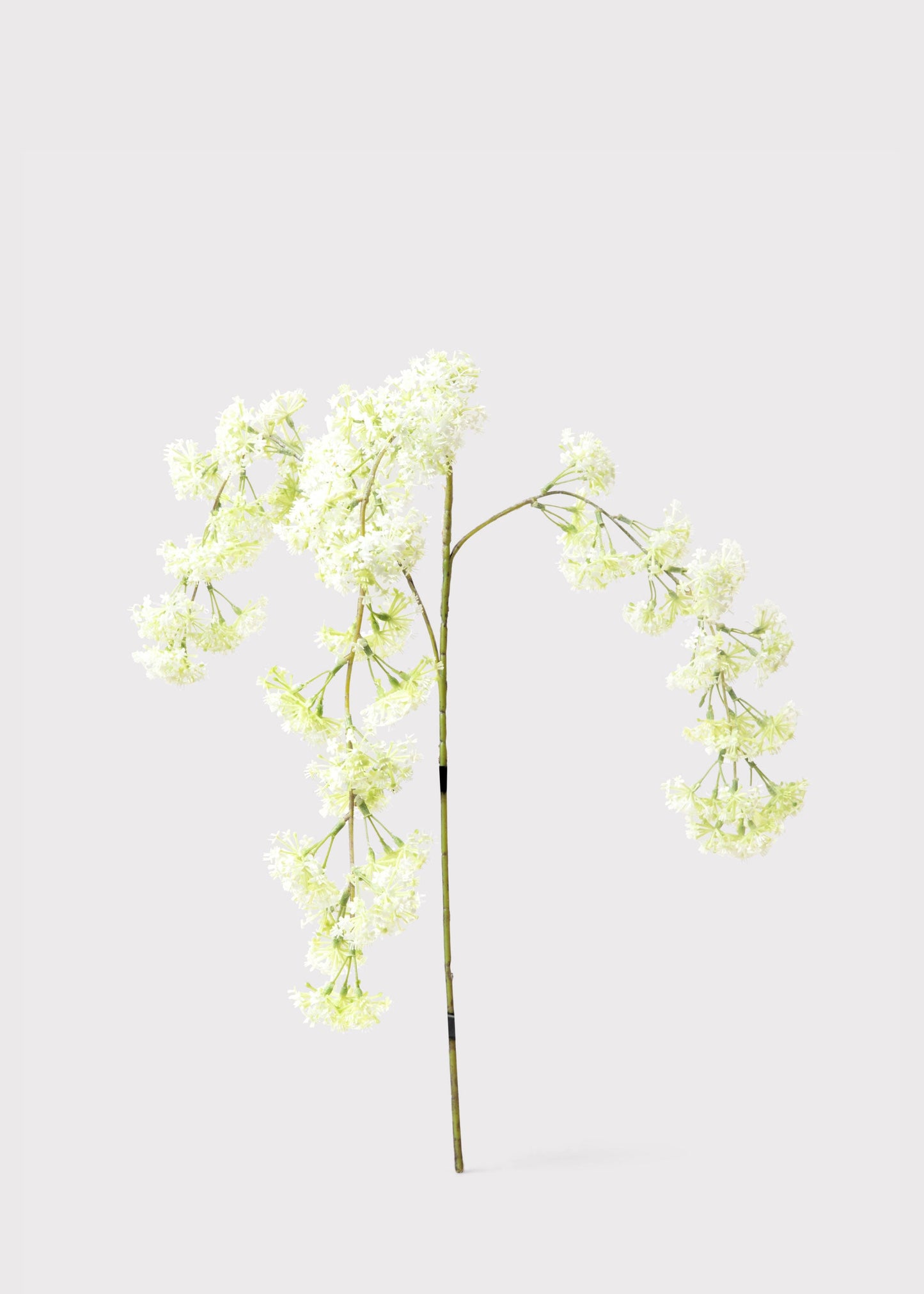 Faux Laurel Hanging Flower Branch in White - 30"