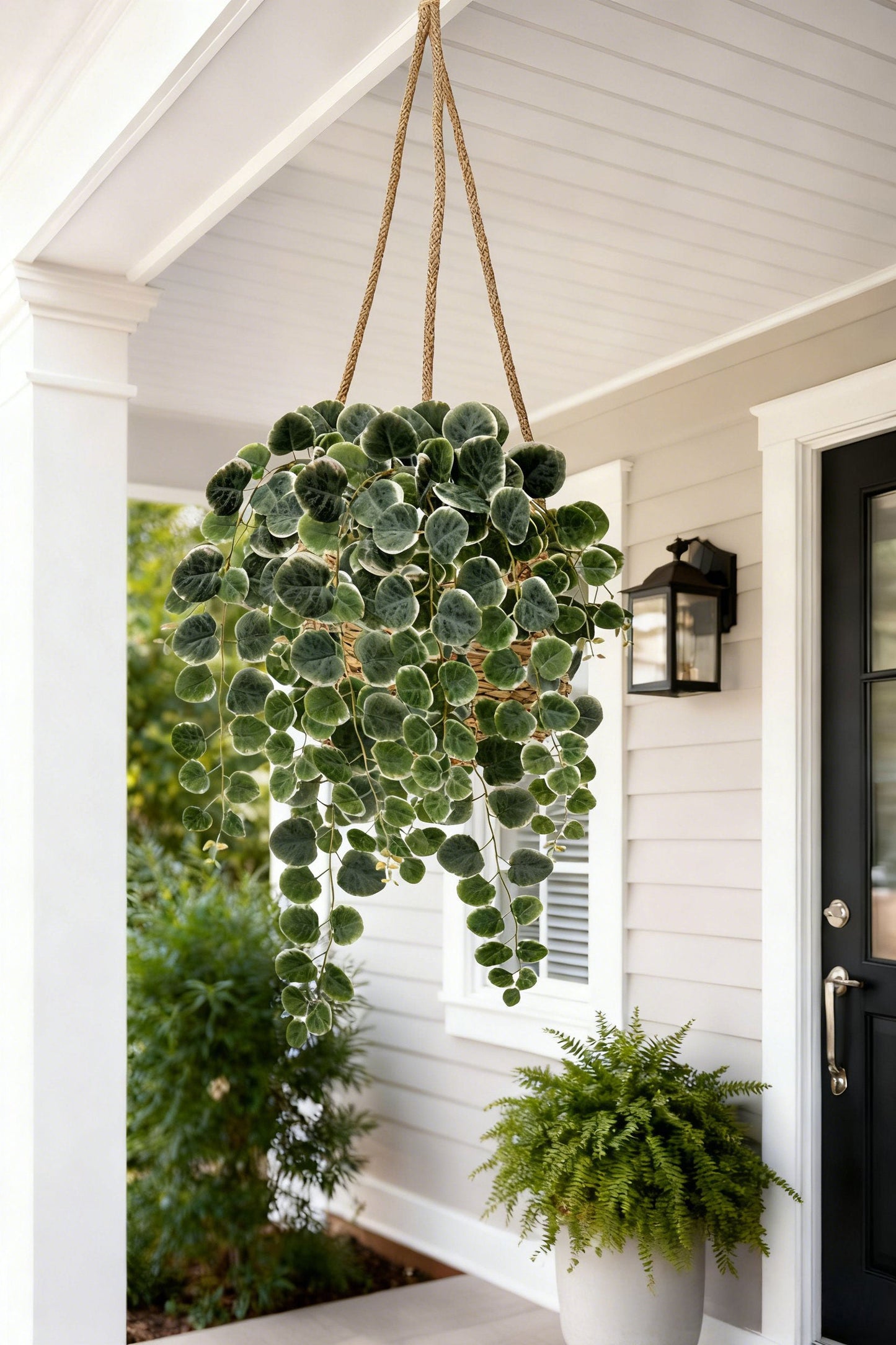 Handmade Woven Seagrass Hanging Plant Basket - 20"