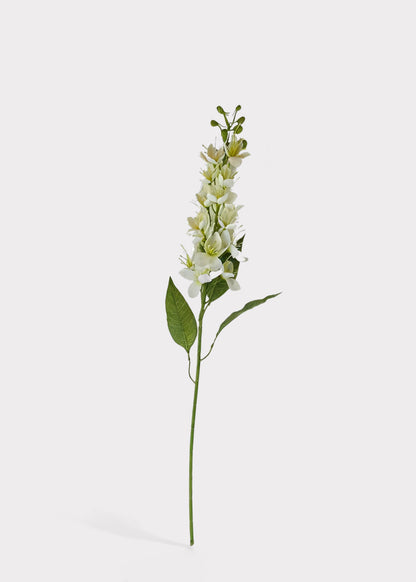 Tall White Honey Blossom Artificial Wildflower Stem - 32"