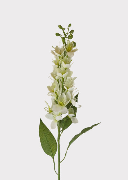 Tall White Honey Blossom Artificial Wildflower Stem - 32"