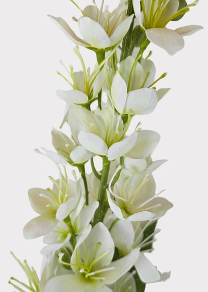 Tall White Honey Blossom Artificial Wildflower Stem - 32"