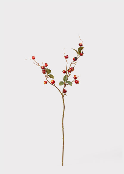 Artificial Crabapple Berry Branch - 30"