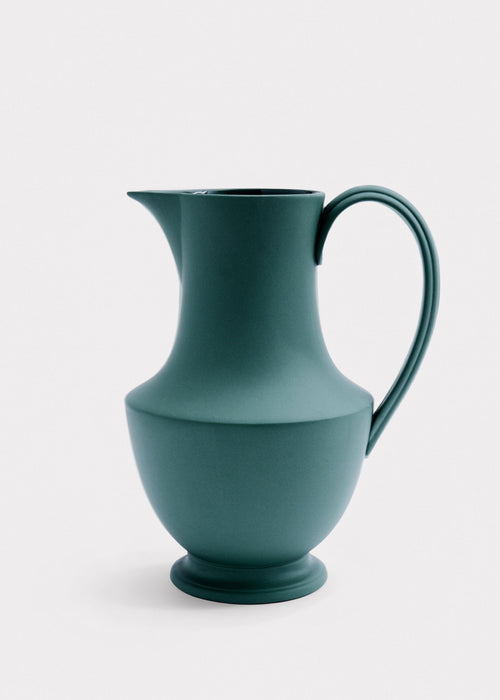Sir/Madam Verdant Green Large Stoneware Pitcher Vase - 12"
