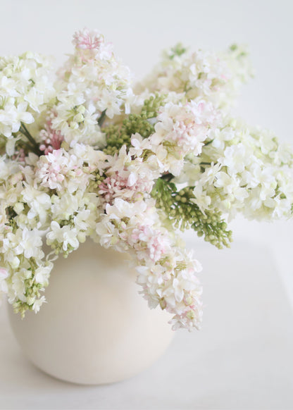 Fake Flowers Lilacs in Cream - 25"