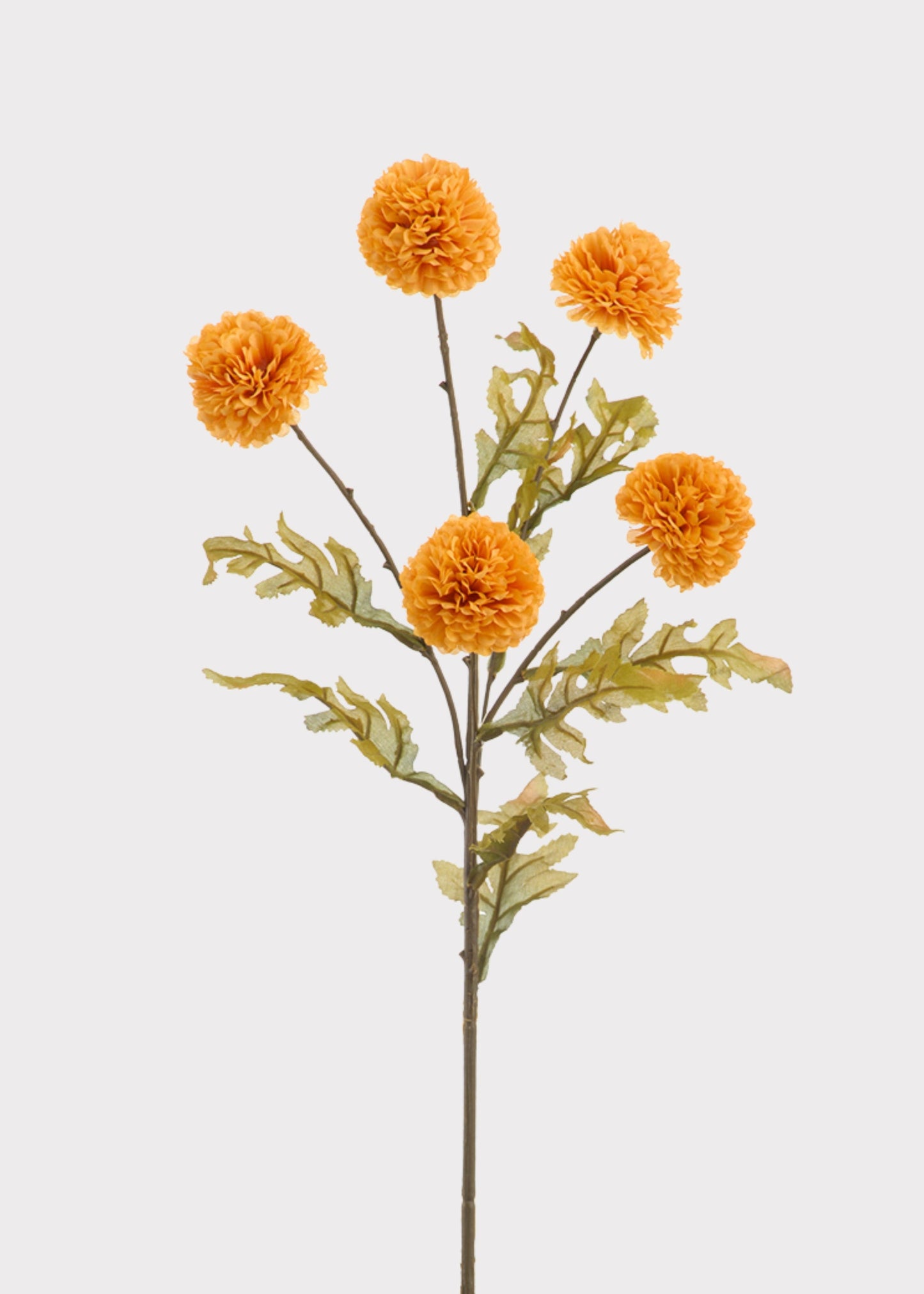 Golden Yellow Artificial Mum Flower Spray - 26.5"