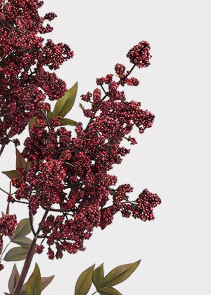 SAVE - Artificial Nandina Berry Branch in Burgundy - 47"