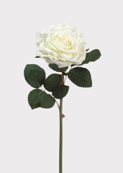 White Real Touch Rose - 12"
