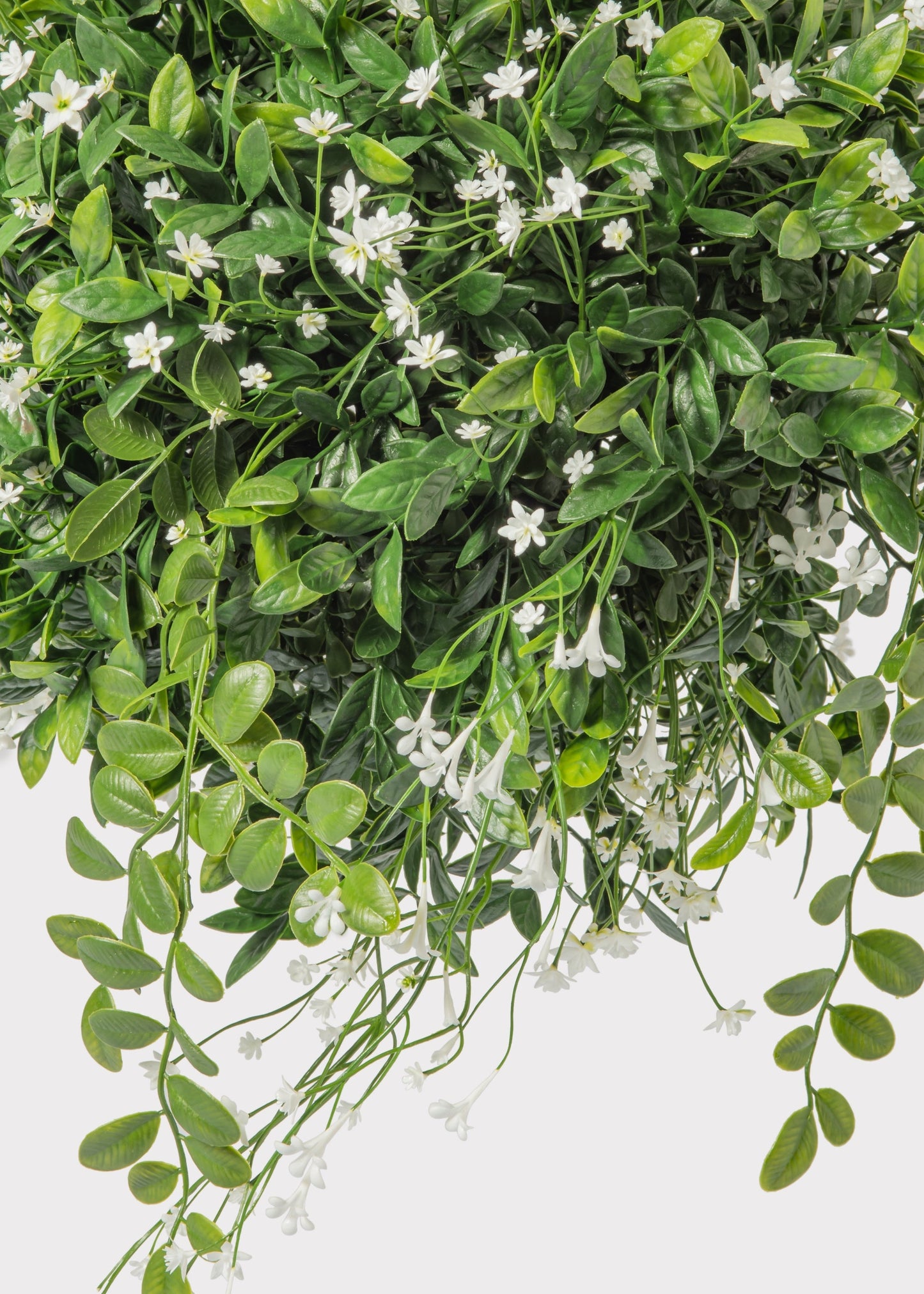 UV Treated Fake Flower and Boxwood Outdoor Hanging Plant - 19"