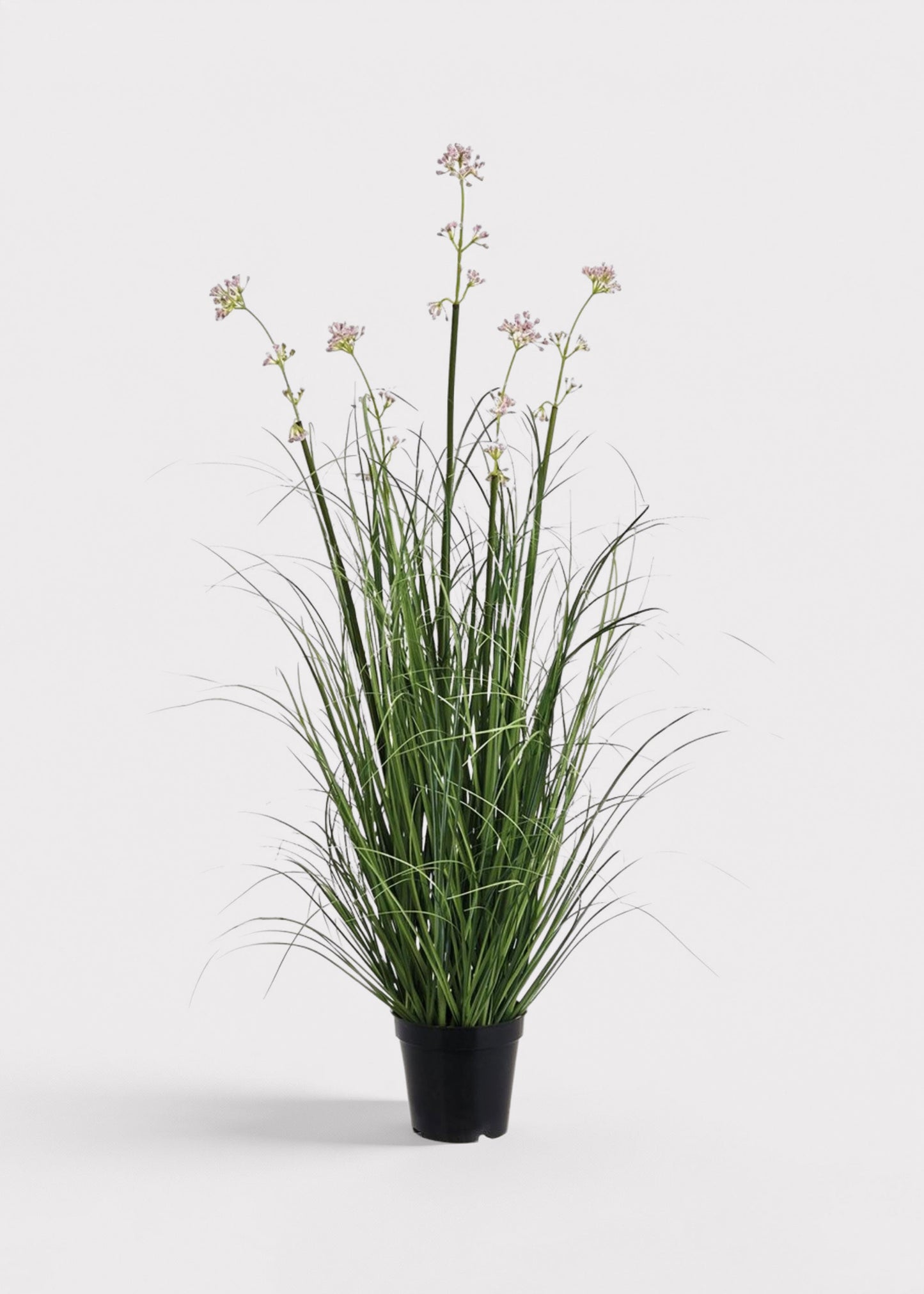 Mauve Fake Flower and Milkweed Grass Potted Plant - 35"