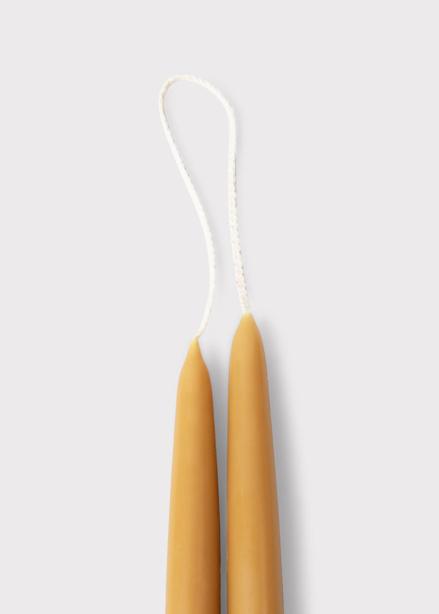 Set of 2 Caramel-Hued Dipped Taper Candles - 12"